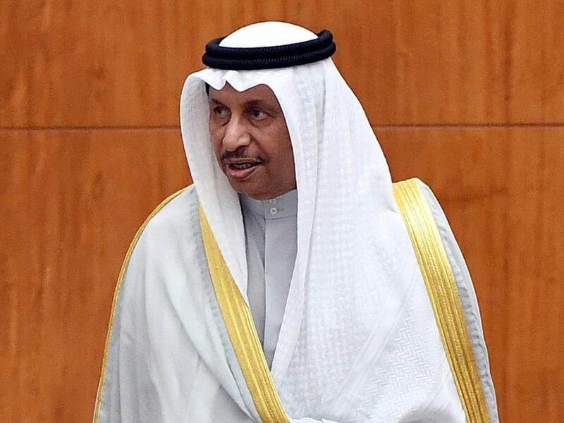 Kuwaiti Prime Minister Sheikh Jaber al-Mubarak al-Sabah arrives to attend a parliament session at Kuwait's national assembly in Kuwait City on November 12, 2019. Yasser Al-Zayyat / AFP