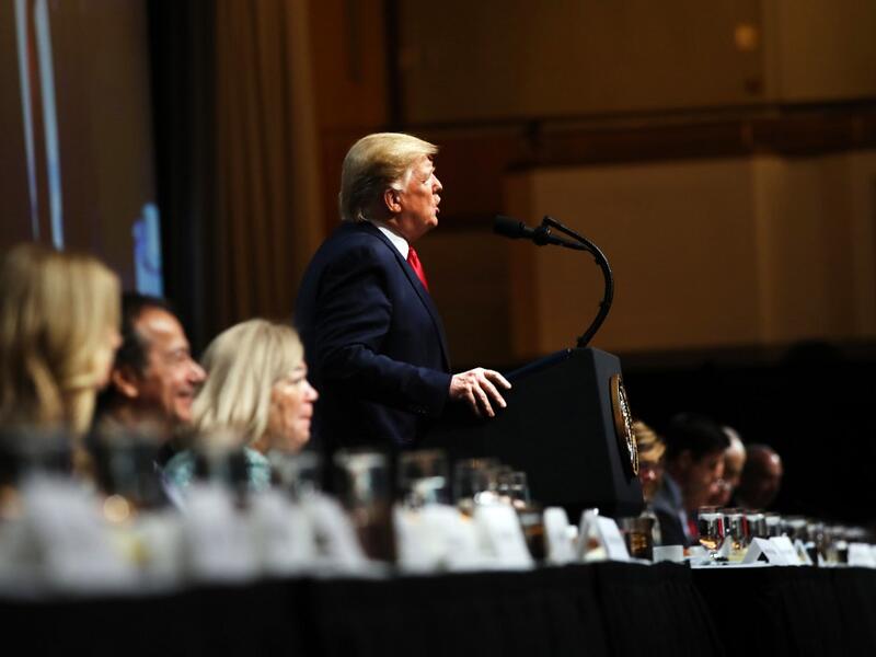 US President Donald Trump speaks at the Economic Club of New York on November 12, 2019 in New York City. (AFP/ File Photo)