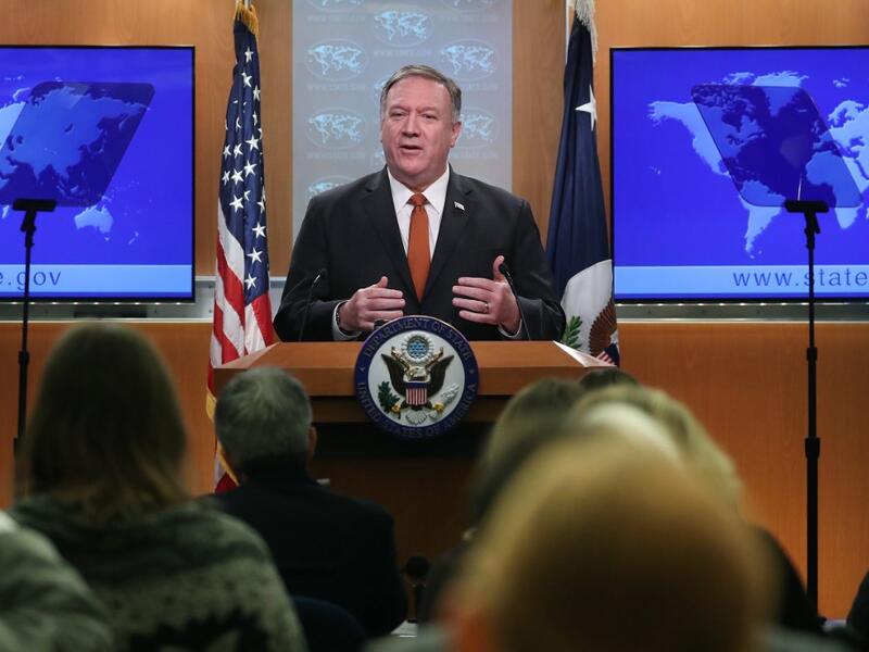 U.S. Secretary of State Mike Pompeo speaks to the media in the briefing room at the State Department, on November 26, 2019 in Washington, DC. (AFP/ File Photo)