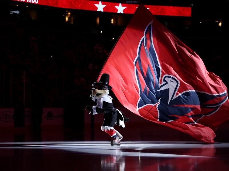 Dressed as a turkey for the Thanksgiving holiday, the Washington Capitals mascot skates on the ice before the start of the Capitals game against the Florida Panthers at Capital One Arena on November 27, 2019 in Washington, DC. Rob Carr/Getty Images/AFP