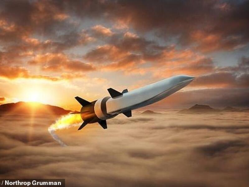 US weapons manufacturer Raytheon and Northrop Grumman are developing a hypersonic missile that can travel at 4,600mph with an engine made by a 3D printer (artist's impression). (Raytheon/ Northrop Grumman)