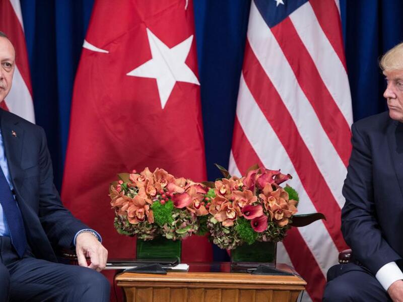 Turkish President Recep Tayyip Erdogan and U.S. President Donald Trump in 2017. ( Brenadan Smialowski/AFP/Getty Images)