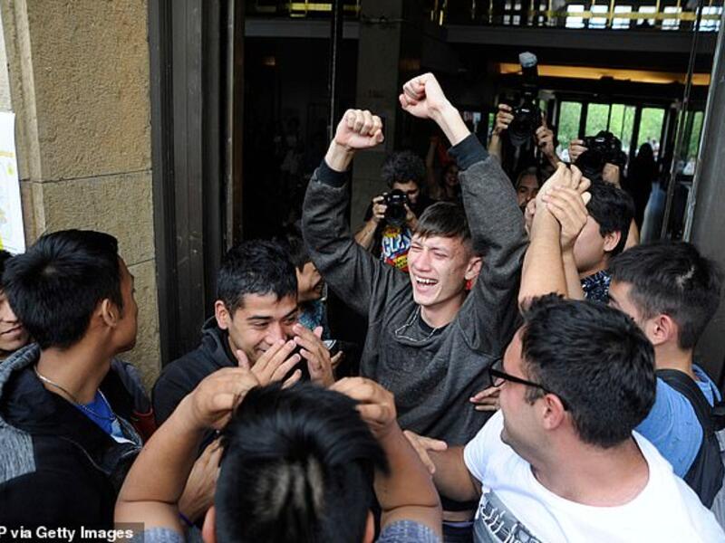 Ezequiel Villalonga (centre), 18, who accused Italian priest Nicola Corradi and two others of sexual abuse while at the Provolo Institute in Mendoza. (AFP/ File Photo)