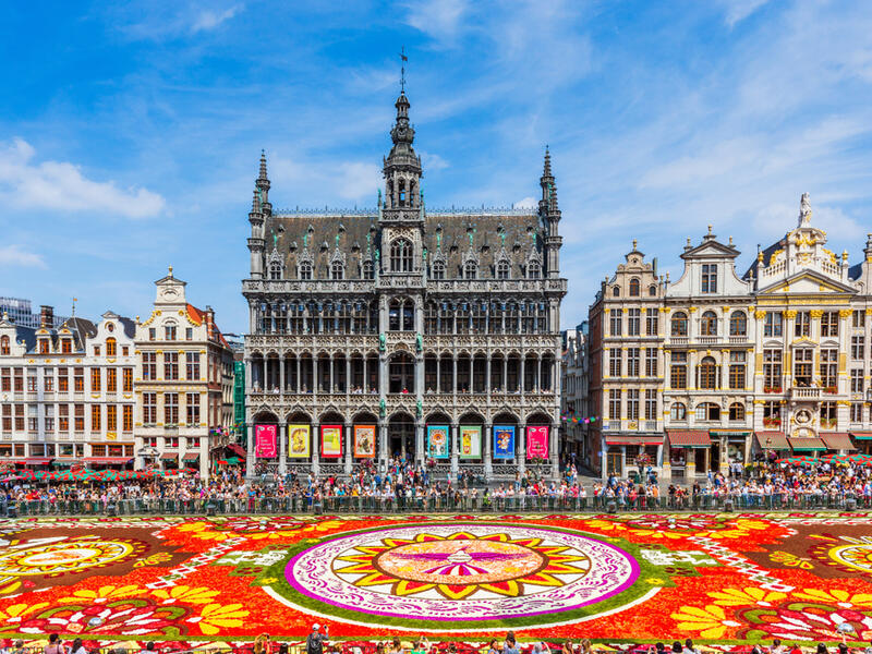 Grand Place during Flower Carpet festival. This year theme was Mexico. (Shutterstock/ File Photo)