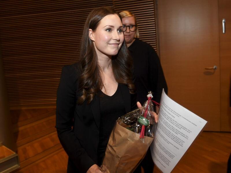 Sanna Marin of Finland's Social Democrates is pictured after she was elected to the post of Prime Minister in Helsinki, Finland, on December 8, 2019. (AFP/ File Photo)