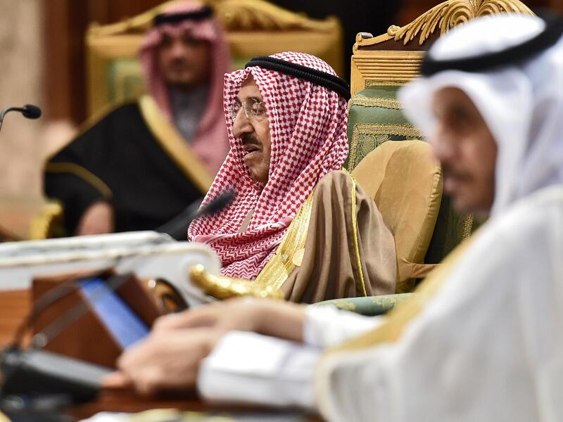 Sheikh Sabah Al-Ahmad Al-Jaber Al-Sabah (C), Emir of Kuwait, attends a session of the 40th Gulf Cooperation Council (GCC) summit held at the Saudi capital Riyadh on December 10, 2019. Fayez Nureldine / AFP