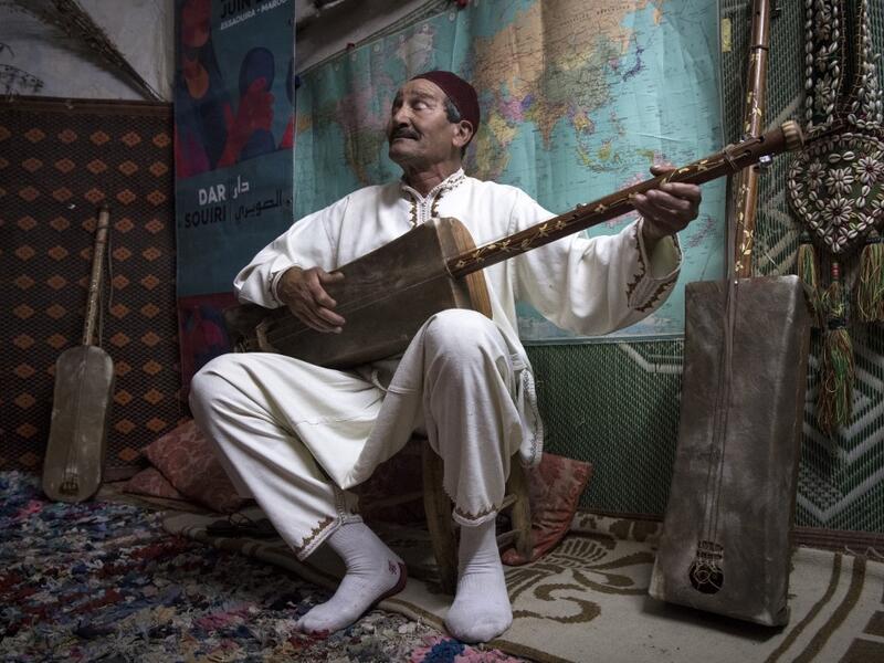 Gnawa refers to a "set of musical productions, fraternal practices and therapeutic rituals where the secular mixes with the sacred", according to the nomination submitted by Morocco. FADEL SENNA / AFP