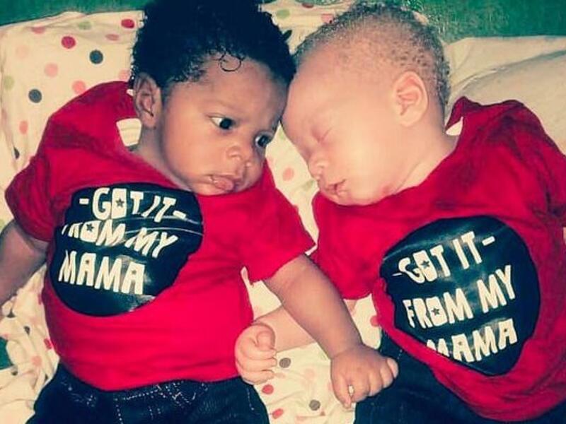 Daniel and his fair-skinned brother David were born on February 26 in Lagos, Nigeria (dailymail)