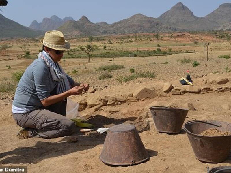 A village in Ethiopia has been discovered by archaeologists (pictured) which belonged to the little-known Empire of Aksum - a bustling, sprawling metropolis to rival Rome that survived for centuries. (Loana Dumitru)