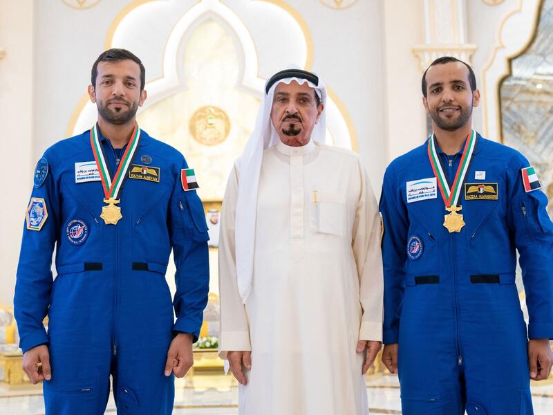 UAE Astronauts  Hazzaa AlMansoori and Sultan AlNeyadi. (Twitetr)