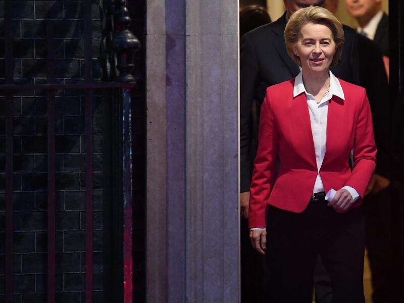 European Commission President Ursula von der Leyen leaves 10 Downing Street in central London on January 8, 2020, after meeting with Britain's Prime Minister. The EU's top official on Wednesday predicted "tough talks" with Britain on the sides' future relations after Brexit enters force after years of delays at the end of the month. "There will be tough talks ahead and each side will do what is best for them," European Council president Ursula von der Leyen said ahead of her first official meeting with Prim