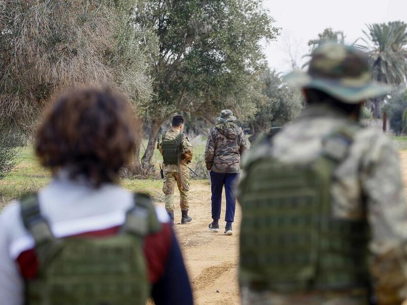 Fighters loyal to the internationally recognised Libyan Government of National Accord (GNA) patrol an area south of the Libyan capital Tripoli on January 12, 2020. (AFP/ File Photo)