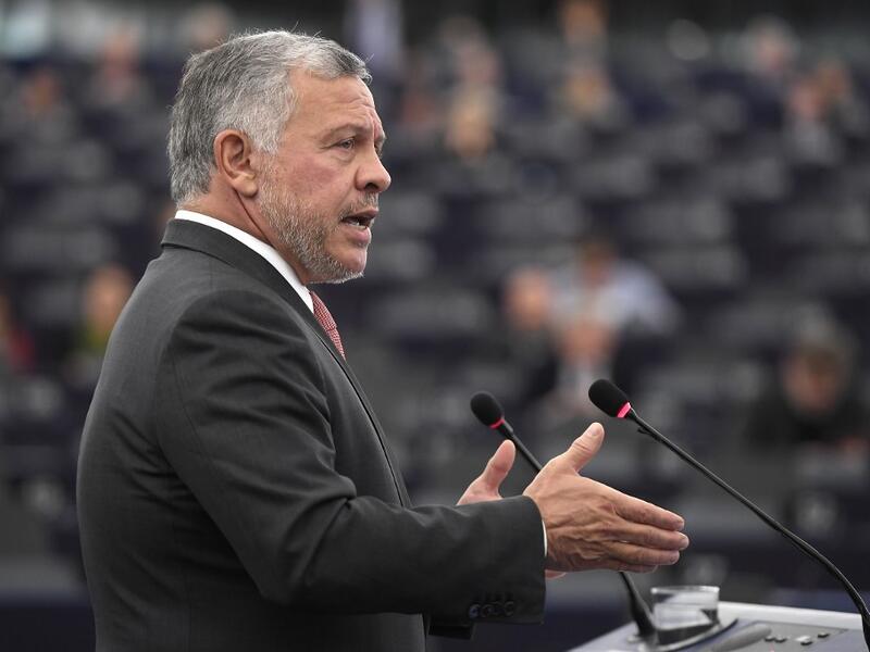 Jordanian King Abdullah II delivers a speech at the European Parliament on January 15, 2020 in Strasbourg, eastern France. Frederick FLORIN / AFP