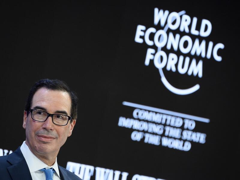 US Treasury Secretary Steven Mnuchin attends a session at the Congress center during the World Economic Forum (WEF) annual meeting in Davos, on January 21, 2020.  Fabrice COFFRINI / AFP