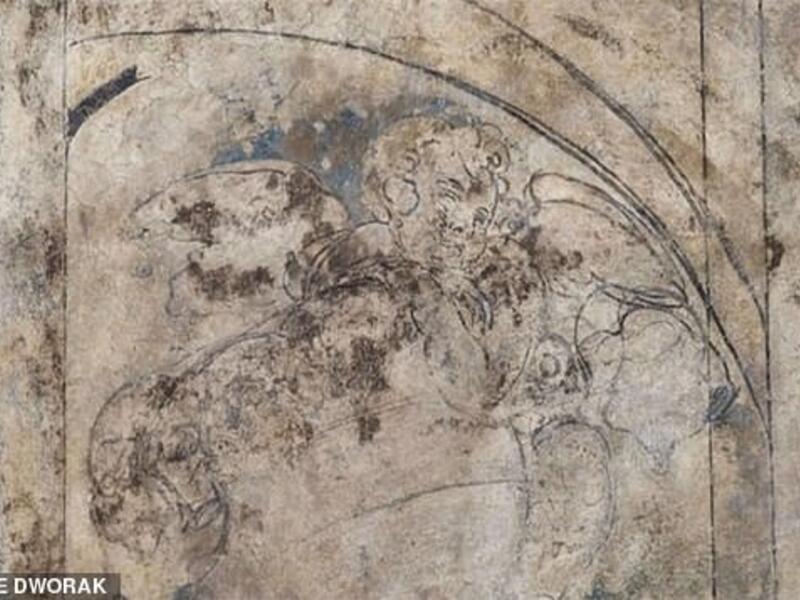 The painting (pictured above) was discovered at St Stephen's Cathedral in Vienna, Austria. (BDA/IRENE DWORAK)