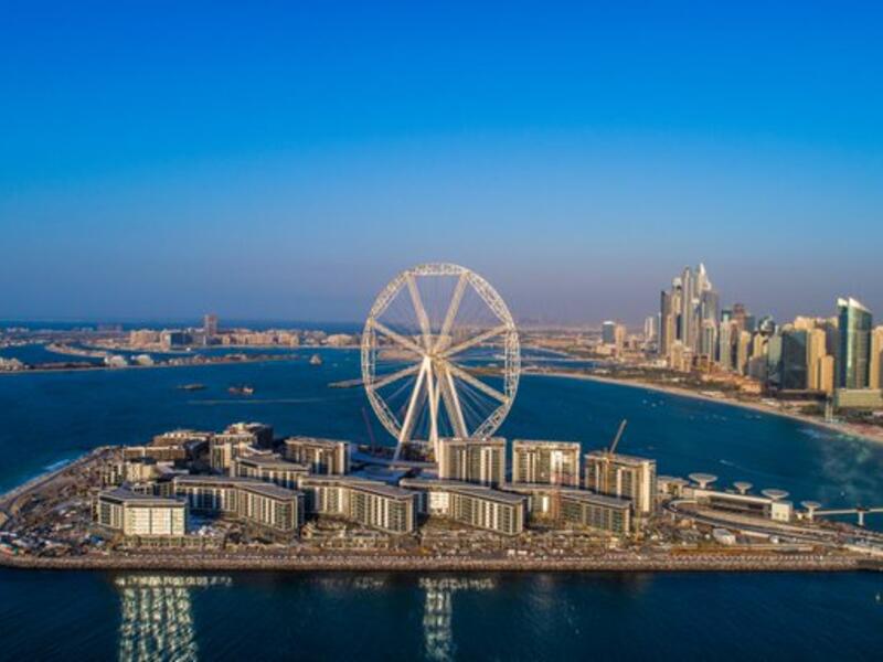 The Ain Dubai observation wheel (pictured) on Bluewaters Island will be the world's largest Ferris wheel when it officially opens in 2020. (Twitter)