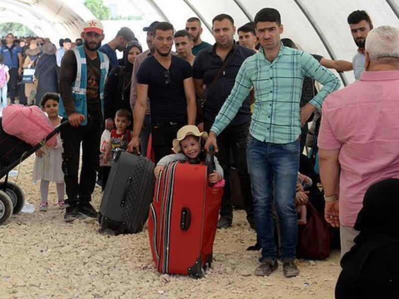 The Russian Embassy in Syria has been ridiculed after tweeting a 2018 picture of people crossing the Turkish-Syrian border. (Twitter/@RusEmbSyria)