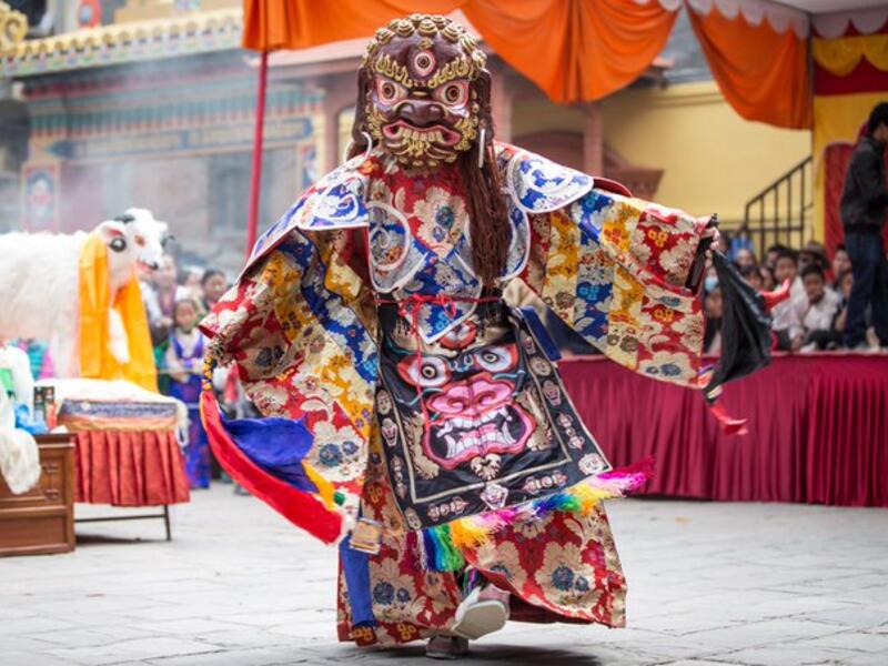 Lhosar, the New Year of the Tibetans, falls in February or March and is marked with feasts, family gatherings and the exchanging of gifts (Twitter)