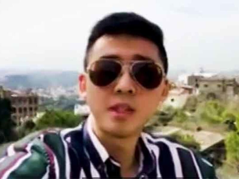 Chinese student Amir Wang pleads for understanding in a video posted on social media. (Screen grab from Amir Wang's video)
