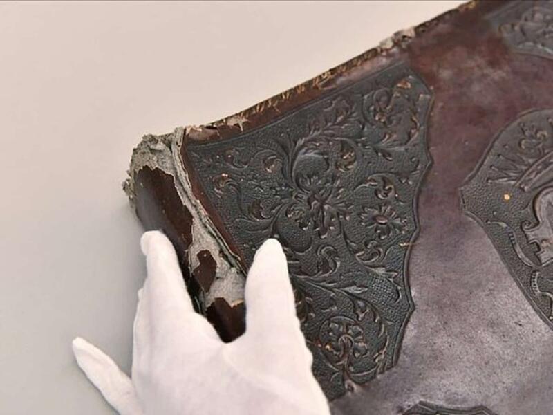 Nazi photo album made from HUMAN SKIN of a death camp victim  (Twitter)