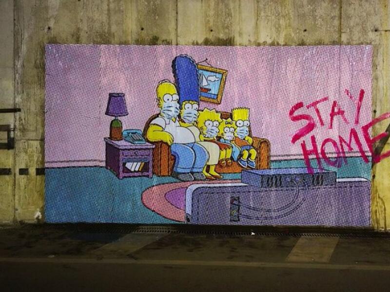 Art by Nello Petrucci in Pompei, Italy. (Twitter)