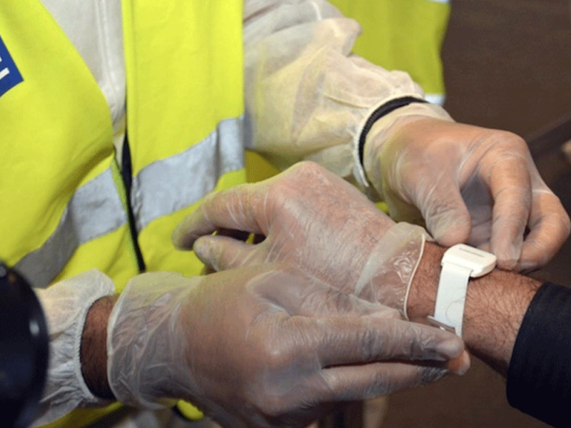 E-bracelets to track COVID-19 active cases