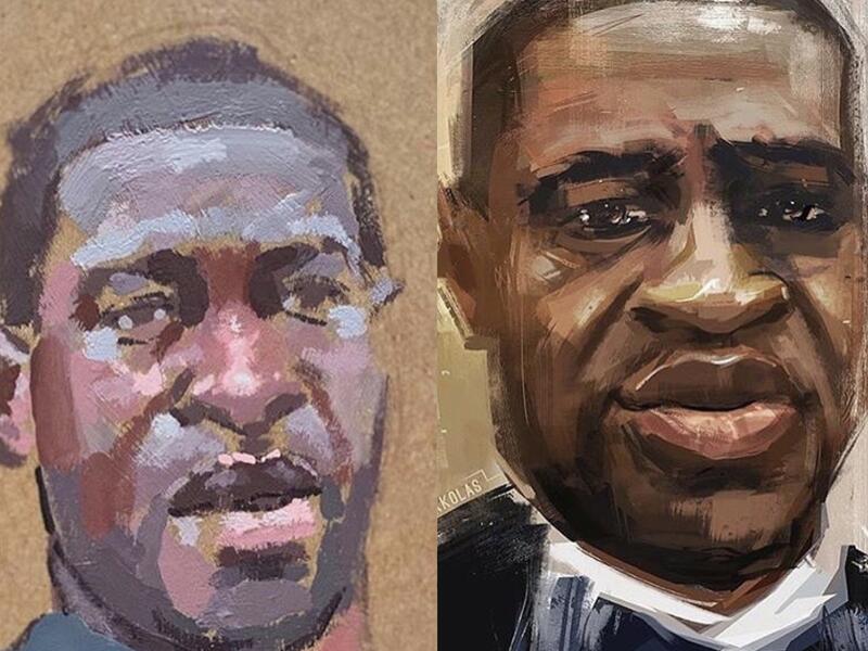 Visual artists, cartoonists, arts groups and human rights activists in the Middle East also expressed their stand with black lives 