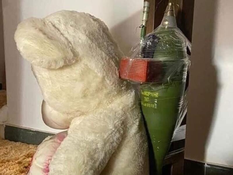  Bomb strapped to a teddy bear (Twitter)
