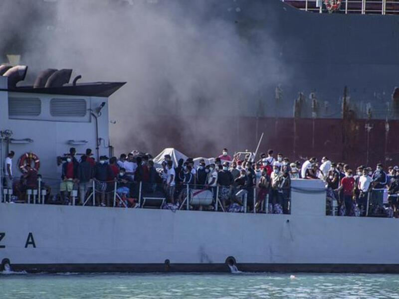 Banksy's rescue boat (Twitter)