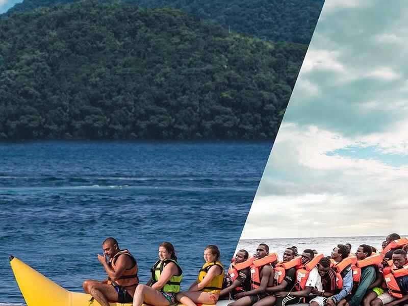 146 people rescued by MOAS (the Migrant Offshore Aid Station) on 24 November 2016 in the Mediterranean Sea. They were disembarked in Pozzallo on the 27th November.  During our history as Homo sapiens, we have become refugees due to economic, natural disasters, wars and political events. One day we can all be or will be refugees. (ugurgallen/ Instagram)