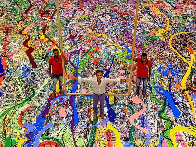 Artist Sacha Jafri aims to raise US$30 mln with giant canvas. (Instagram)