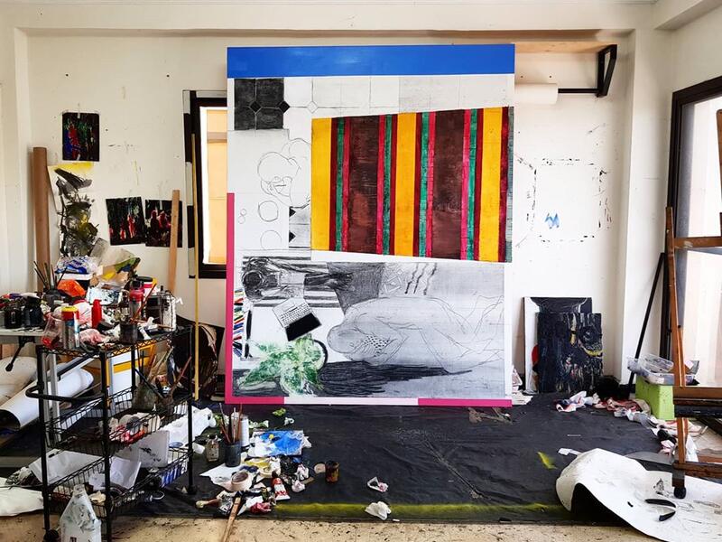 Lebanese artists Abed Al Kadiri was enjoying the success of his latest show “Remains of the Last Red Rose.” (Instagram/Abed Al Kadiri)