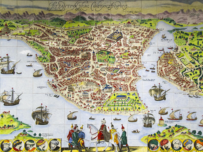 Miniature that shown in Marmaray, describe old Istanbul with Bosphorus and Golden Horn During Era of Ottoman. (Shutterstock/ File Photo)