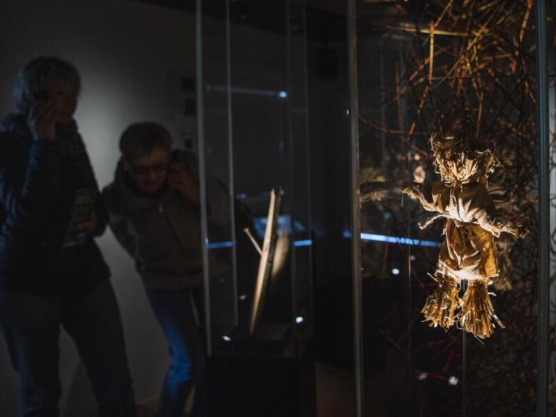 People visit the HEX!, a museum of Witch Hunt, on October 1, 2020 in Ribe, Denmark. Located in the home of a former witch hunter, the Hex! Museum of Witch Hunt sheds light on how a fear of witches led to persecutions that swept across Denmark and Europe in the 16th and 17th centuries. Jonathan NACKSTRAND / AFP
