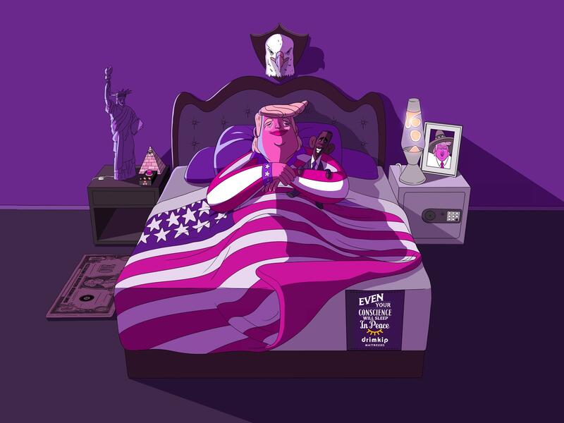 Drimkip Sleep In Peace - Trump (https://www.adsoftheworld.com/collection/donald_trump_in_advertising#)