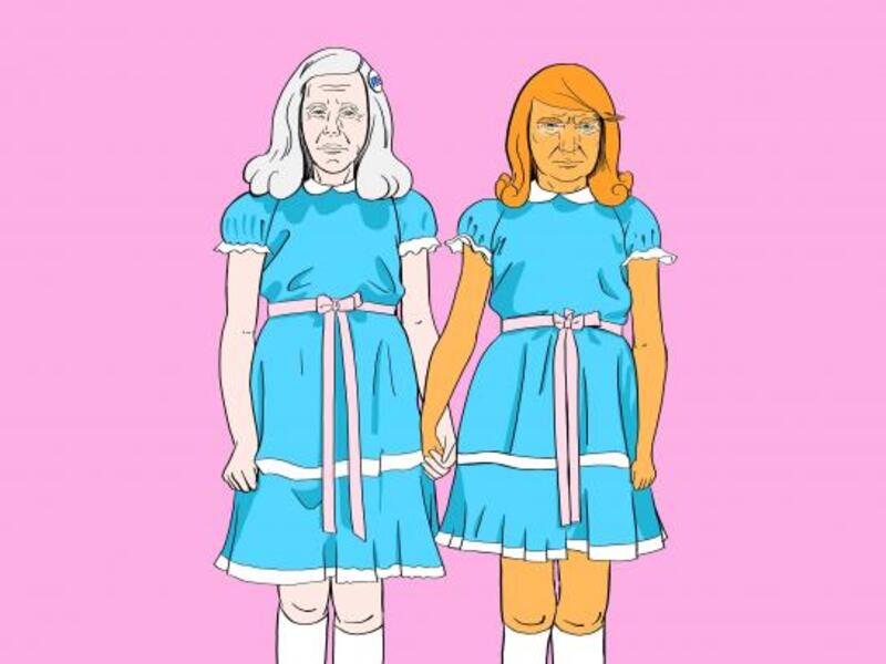 Trump Fiction The Shining (https://www.adsoftheworld.com/collection/donald_trump_in_advertising#)