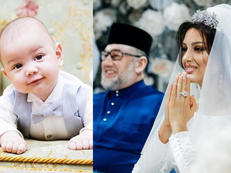 السلطان محمد الخامس / أوكسانا فوفودينا / طفلهما ليون