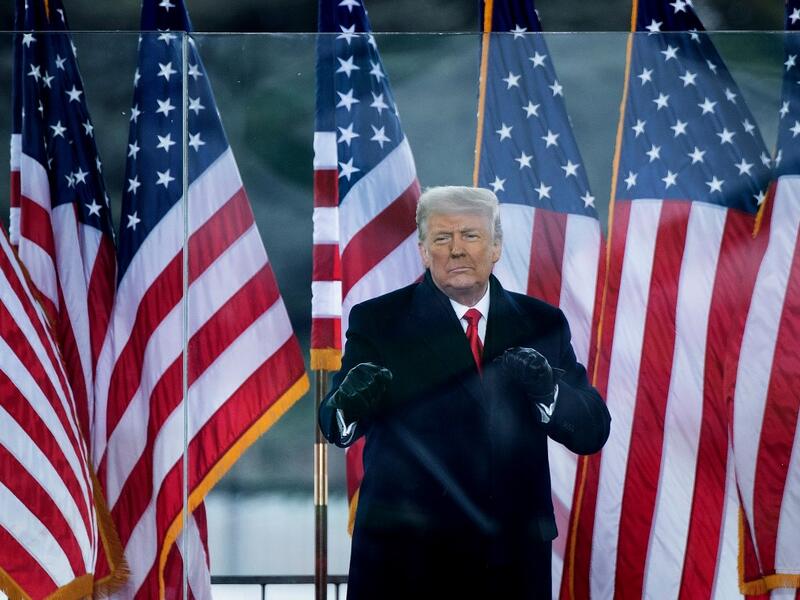 In this file photo taken on January 06, 2021, US President Donald Trump greets supporters on The Ellipse near the White House on January 6, 2021, in Washington, DC. Donald Trump will face an second impeachment trial in the Senate over the January 6, 2021, ransacking of the US Capitol after the impeachment article against the former president is sent to the chamber on January 25, 2021, its Democratic leader Chuck Schumer announced. Brendan Smialowski / AFP