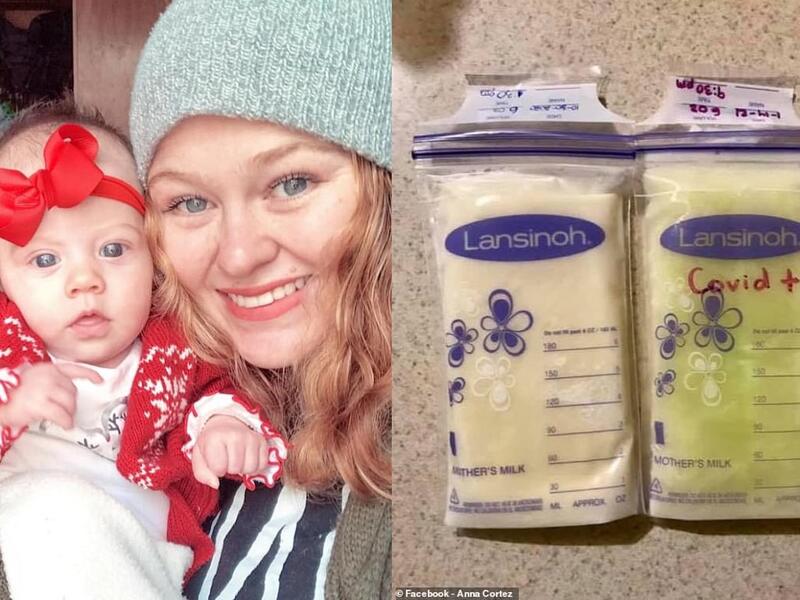 she explained that her milk gradually got lighter and went back to its normal shade shortly after she tested negative for coronavirus. (Facebbook/Anna Cortez)