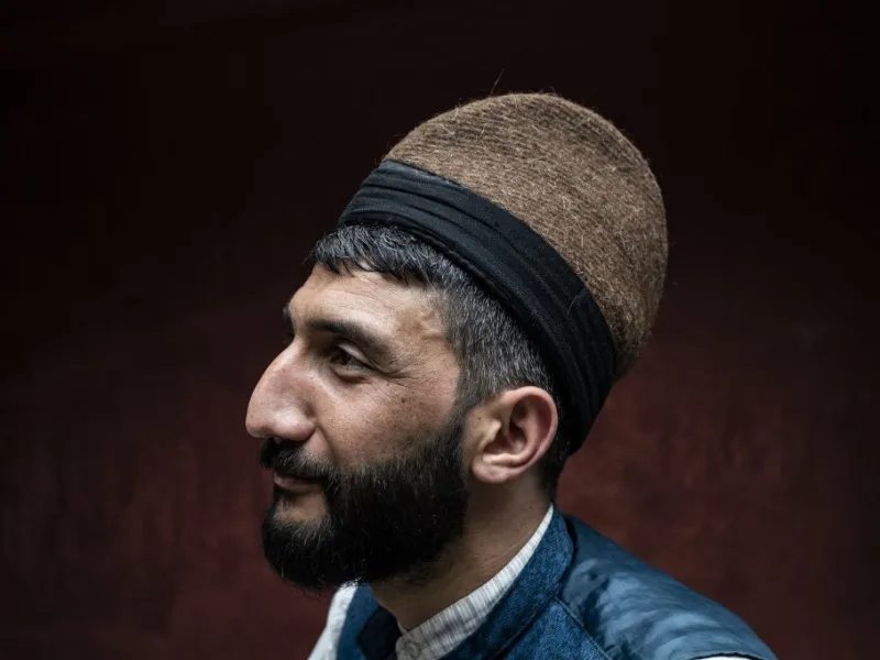 A Syrian Kurdish man in traditional attire 