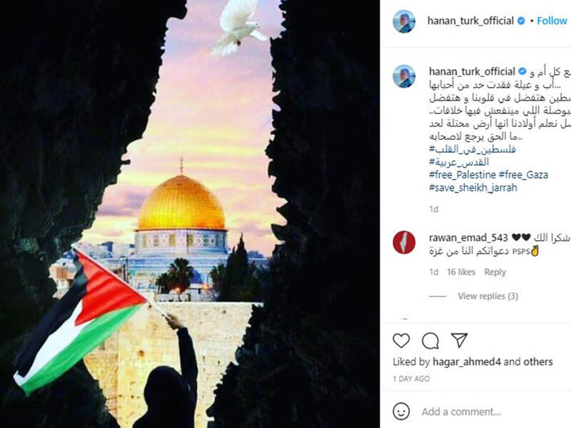 Former Egyptian actress Hanan Turk