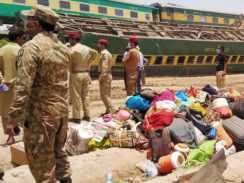 collision between two passenger trains in southern Pakistan kill 35 people.