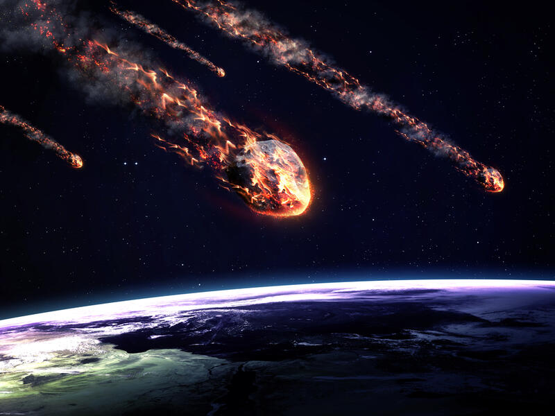 Meteor shower.