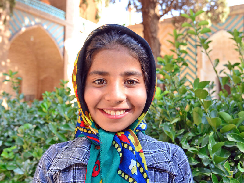 Young muslim iranian child