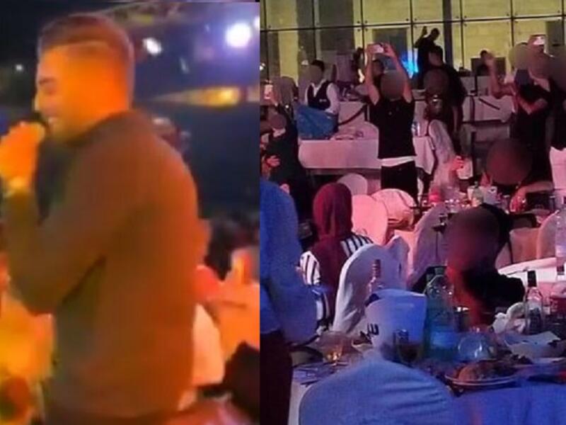 حفل في ساحة مسجد في رام الله 