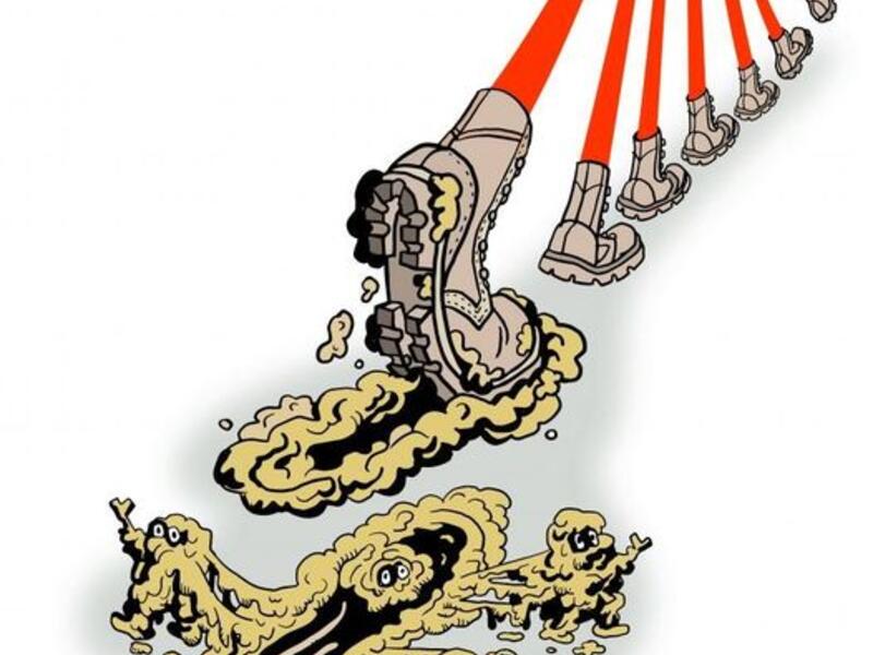 Leaving a mess. Cartoon by DengCoy Miel