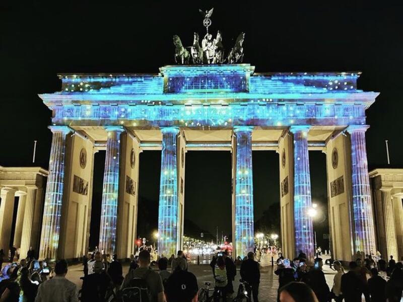 Berlin's Festival of Lights has has been taking place since 2005. According to organisers, the building will be illuminated each day from 8:21 pm until midnight, though some projections are of shorter duration and may be displayed only once.
