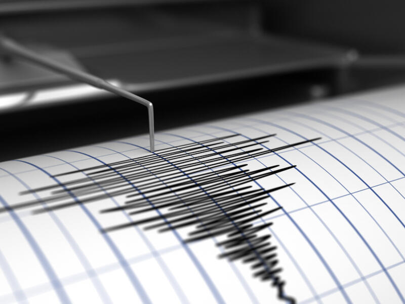 Strong earthquake damage homes in Crete island.