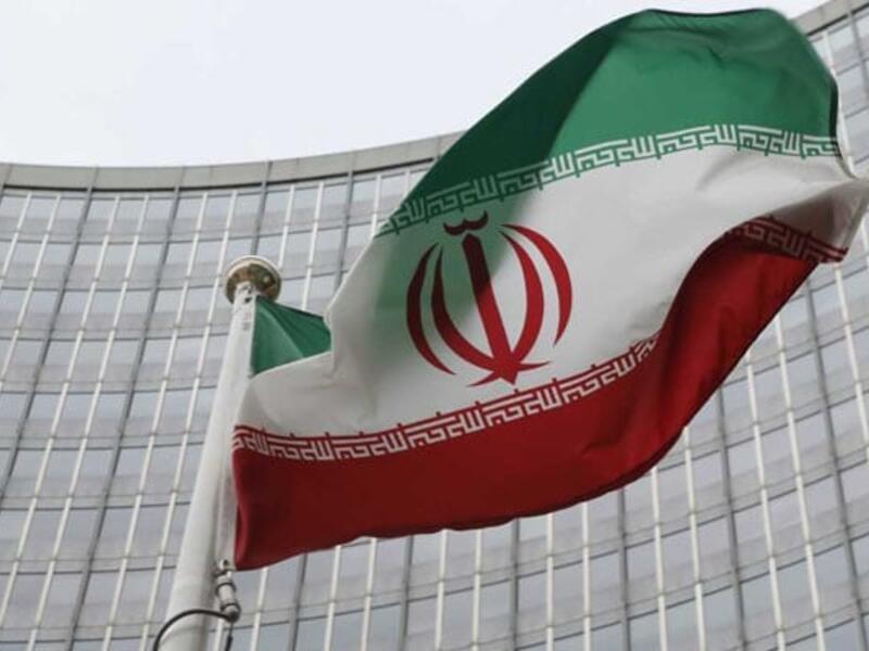 Iran flag with EU 