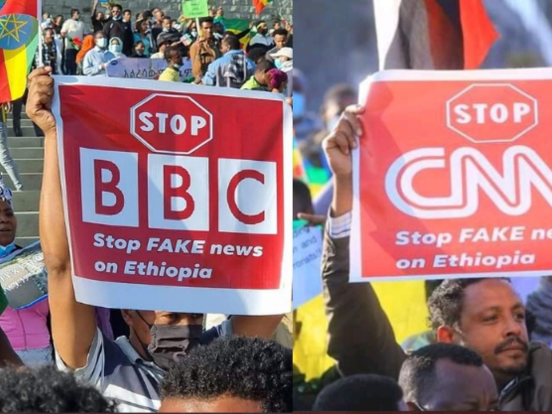 Ethiopians accused western media of spreading fake news on the Tigray conflict.